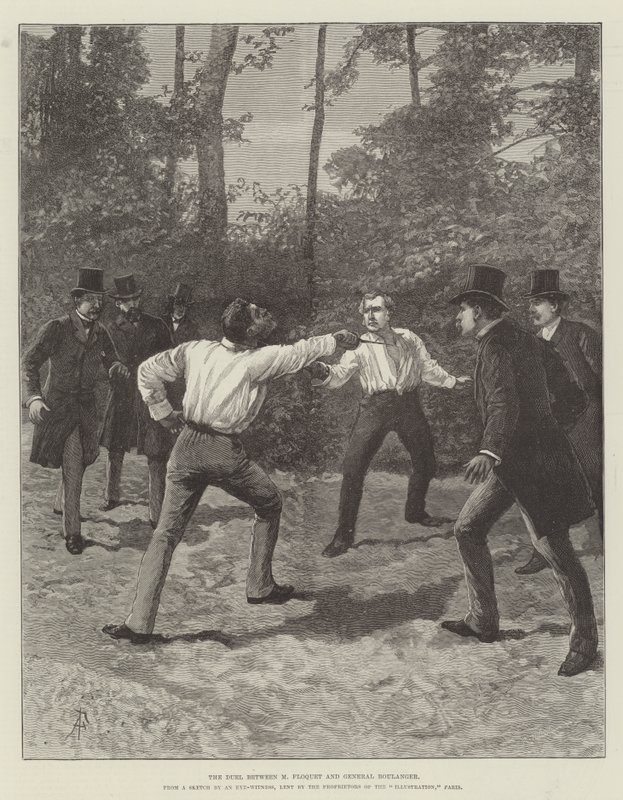 El duelo entre M Floquet y el General Boulanger de Amedee Forestier