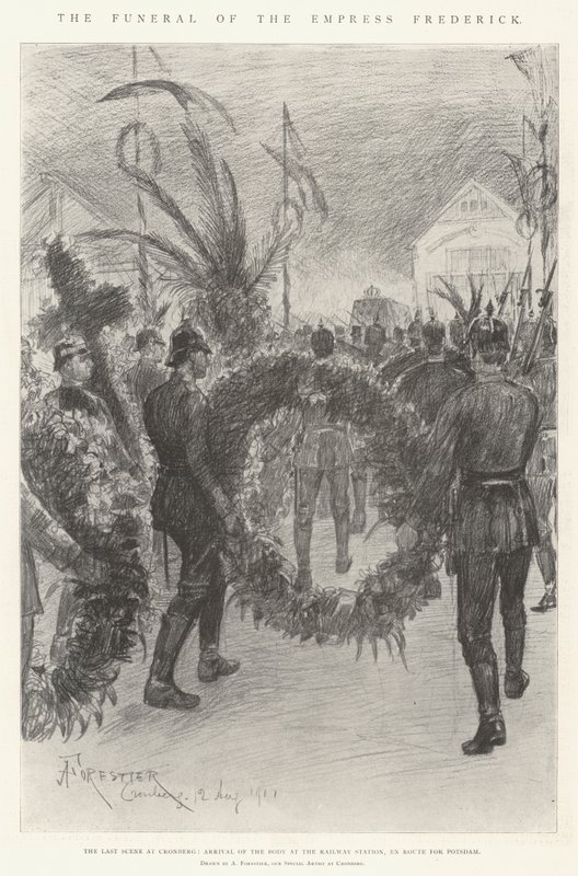 El funeral de la emperatriz Frederick de Amedee Forestier