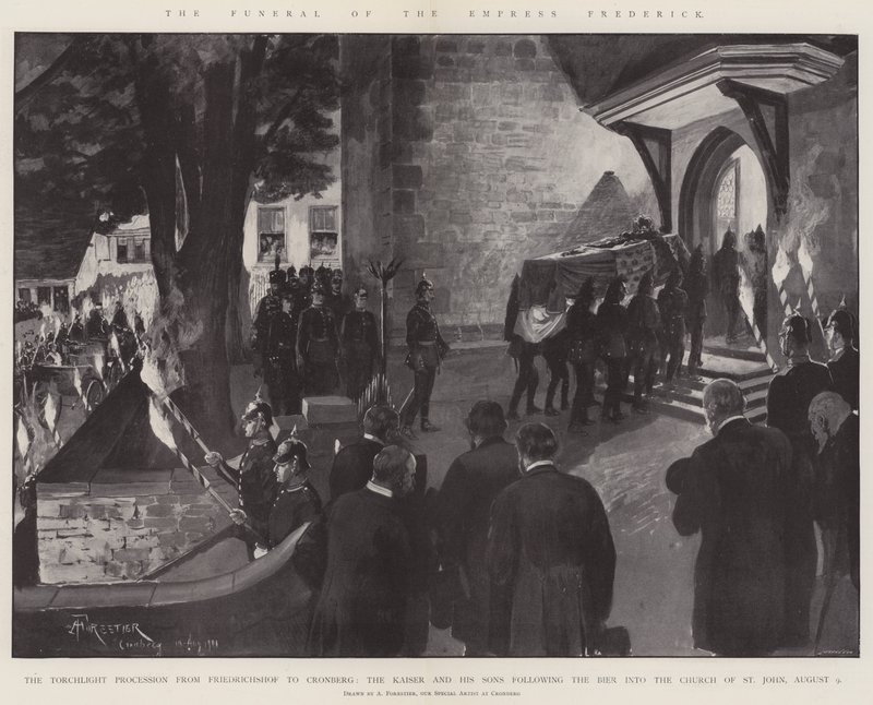 El funeral de la emperatriz Frederick de Amedee Forestier