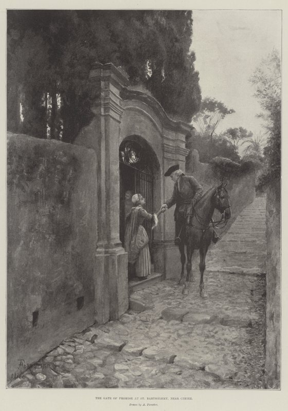 La puerta de la promesa en San Bartolomé, cerca de Cimiez de Amedee Forestier