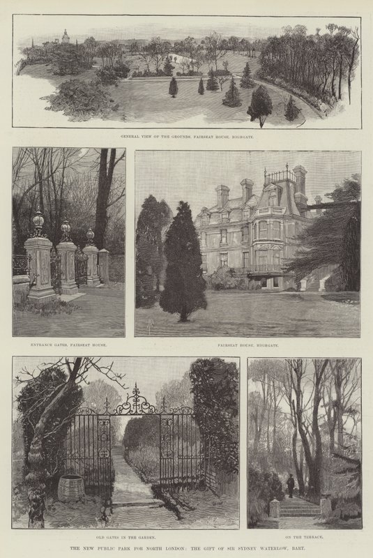 El nuevo parque público para el norte de Londres, el regalo de Sir Sydney Waterlow, Baronet de Amedee Forestier