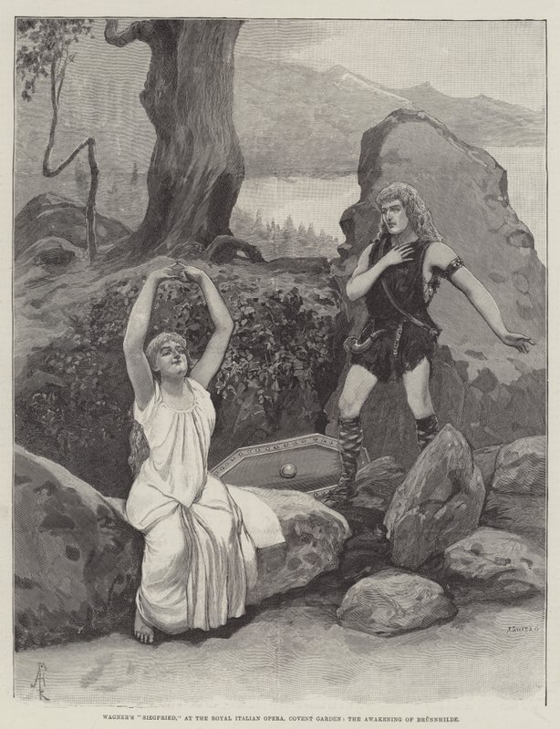 El Siegfried de Wagner, en la Royal Italian Opera, Covent Garden, el despertar de Brunnhilde de Amedee Forestier