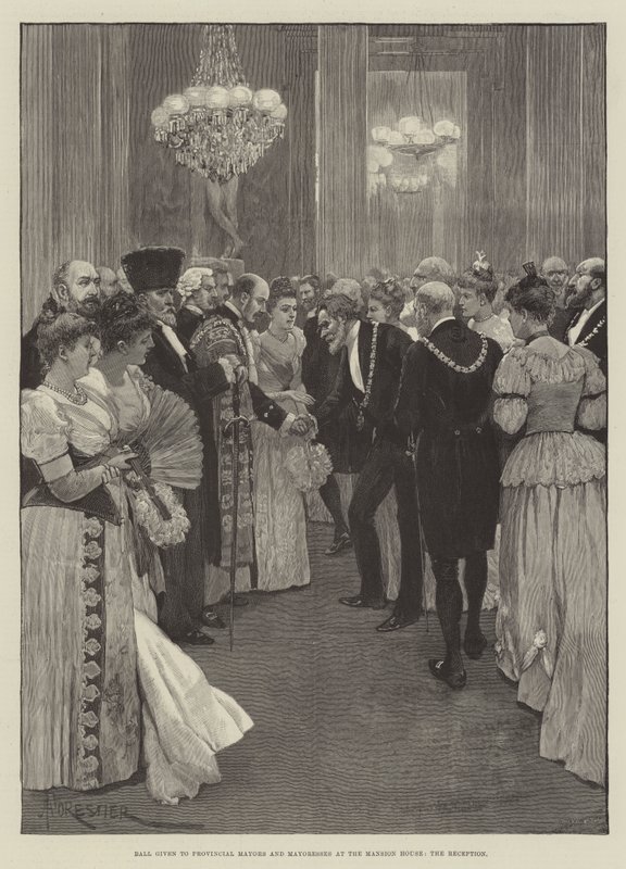 Baile dado a los alcaldes y alcaldesas provinciales en la Mansion House, la recepción de Amedee Forestier