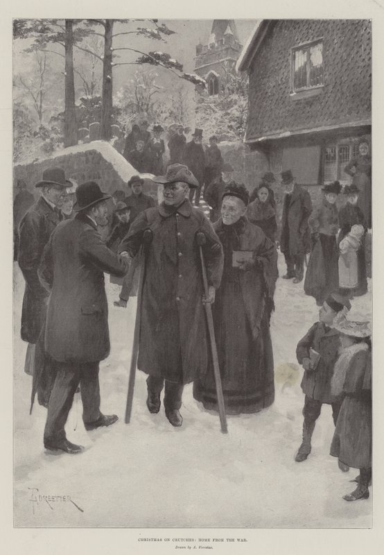 Navidad en muletas, de vuelta de la guerra de Amedee Forestier
