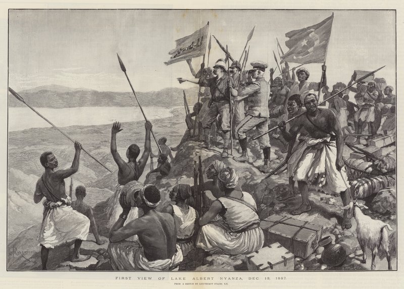 Primera Vista del Lago Alberto Nyanza, 13 de diciembre de 1887 de Amedee Forestier