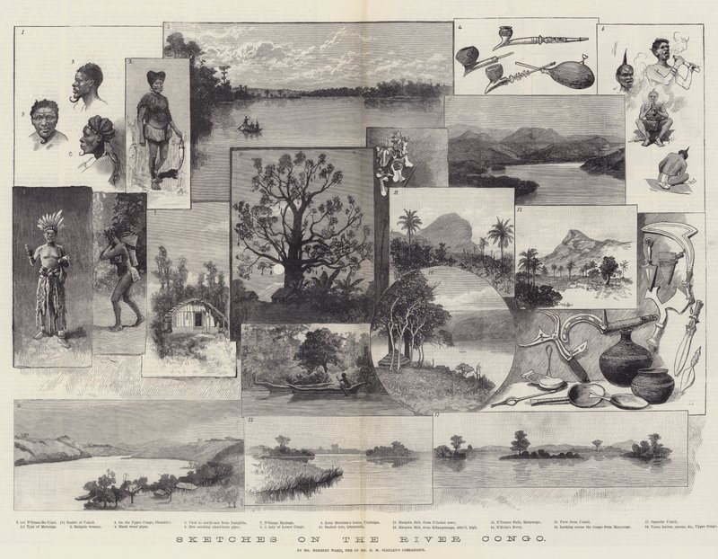 Bocetos en el río Congo de Amedee Forestier