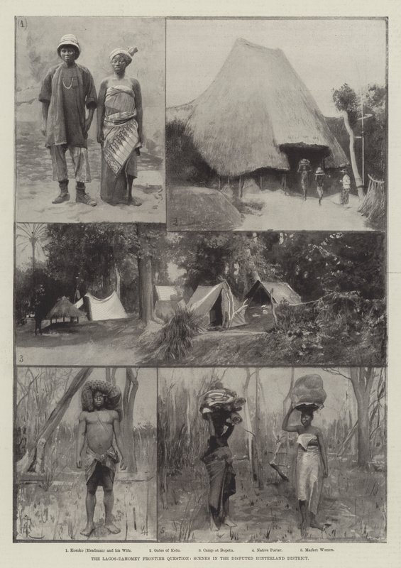 La cuestión fronteriza Lagos-Dahomey, escenas en el distrito disputado del interior de Amedee Forestier