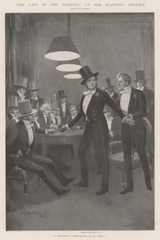 El último de los dandis, en el Teatro de Su Majestad de Amedee Forestier