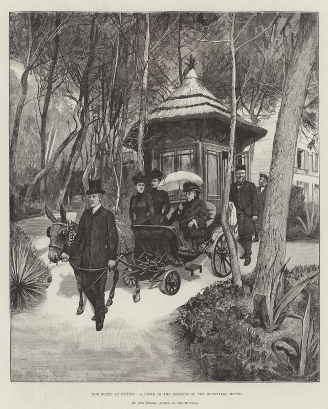 La Reina en Hyeres, un paseo en los jardines del Hotel Hermitage de Amedee Forestier