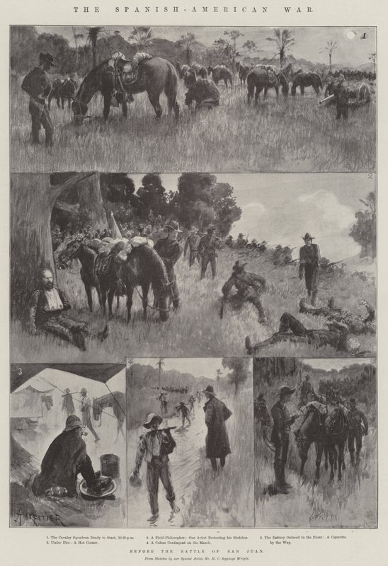 La Guerra Hispanoamericana, antes de la Batalla de San Juan de Amedee Forestier