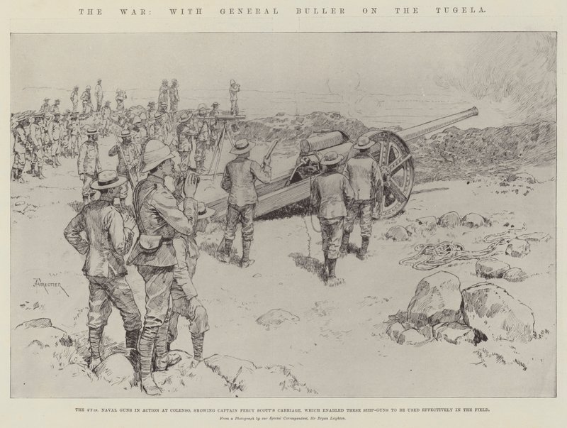 La guerra, con el General Buller en el Tugela de Amedee Forestier