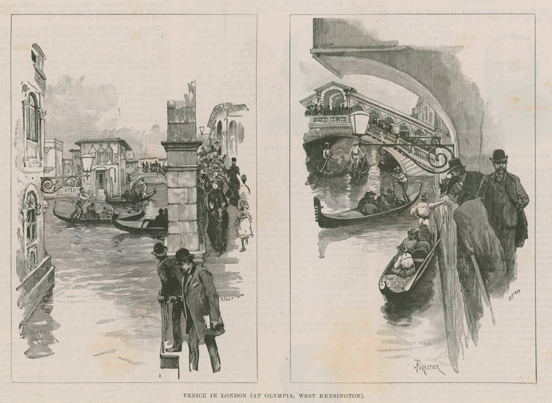 Venecia en Londres en Olympia, West Kensington de Amedee Forestier