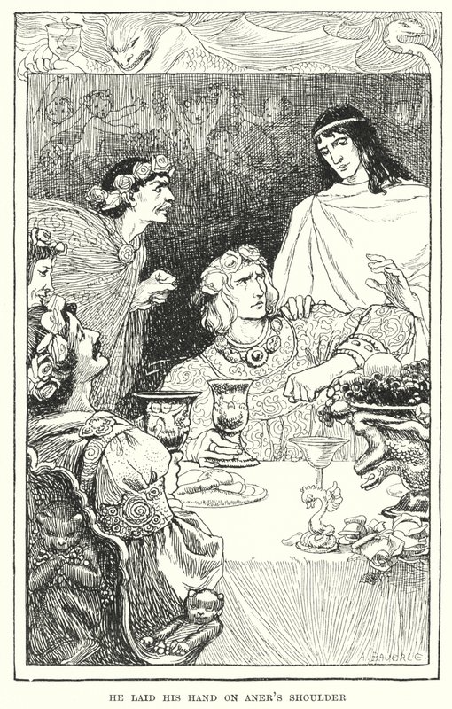 Puso su mano en el hombro de Aner (grabado) de Amelia M. (attr.to) Bowerley or Bauerle