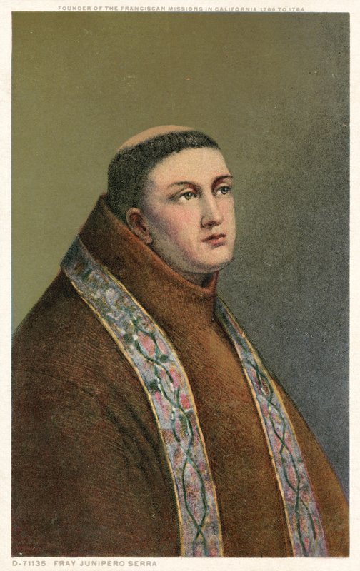 Fray Junípero Serra, fundador de las Misiones Franciscanas en California 1769 a 1784 de American School
