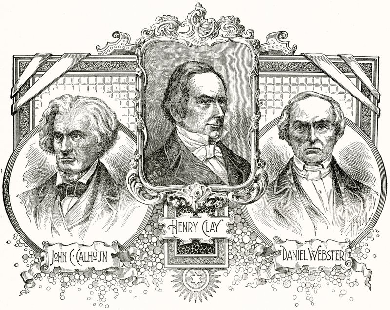 John C. Calhoun, Henry Clay, Daniel Webster de American School