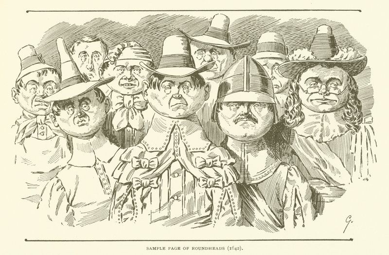 Página de muestra de Roundheads (1642) de American School