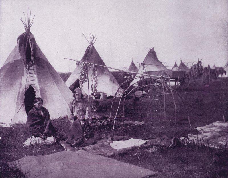 Un campamento de indios Sioux, Dakota de American Photographer (after)