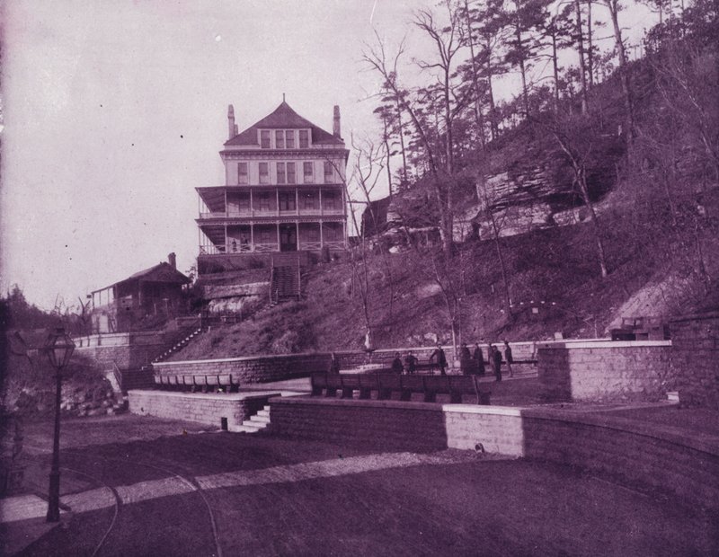 Basin Springs, Eureka Springs, Arkansas, en el ferrocarril de St Louis y San Francisco de American Photographer (after)