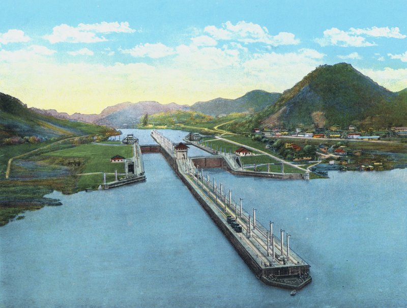 Vista aérea de las esclusas de Pedro Miguel, Canal de Panamá de American Photographer (after)