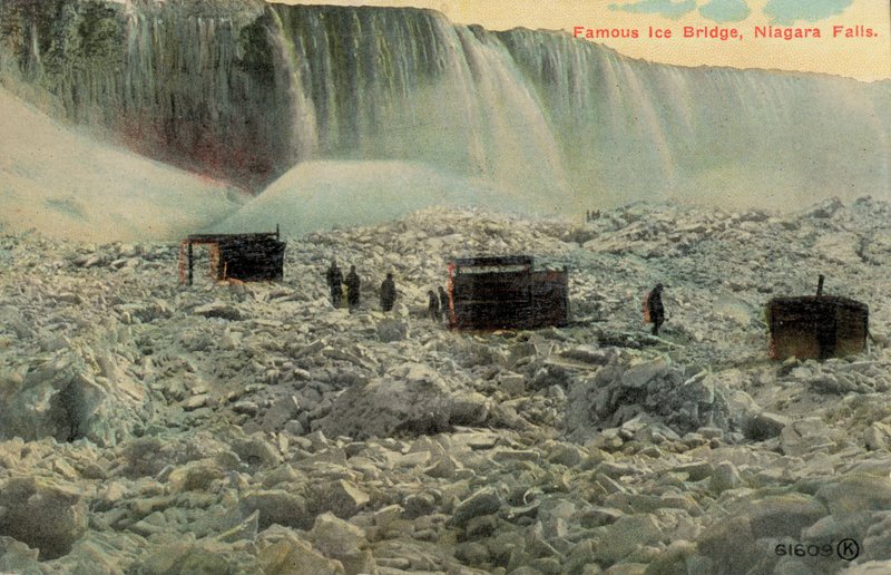 Famoso puente de hielo en las Cataratas del Niágara, Nueva York, EE.UU. de American Photographer (after)