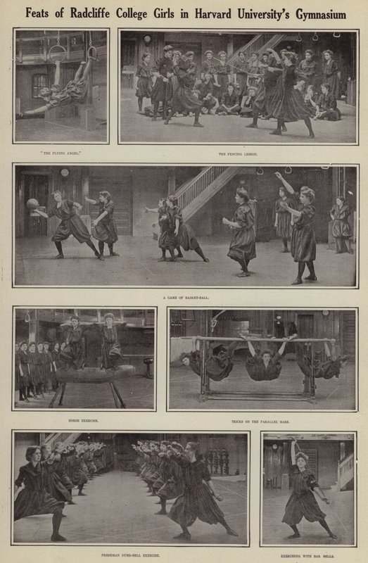 Hazañas de las chicas del Radcliffe College en el gimnasio de la Universidad de Harvard de American Photographer (after)