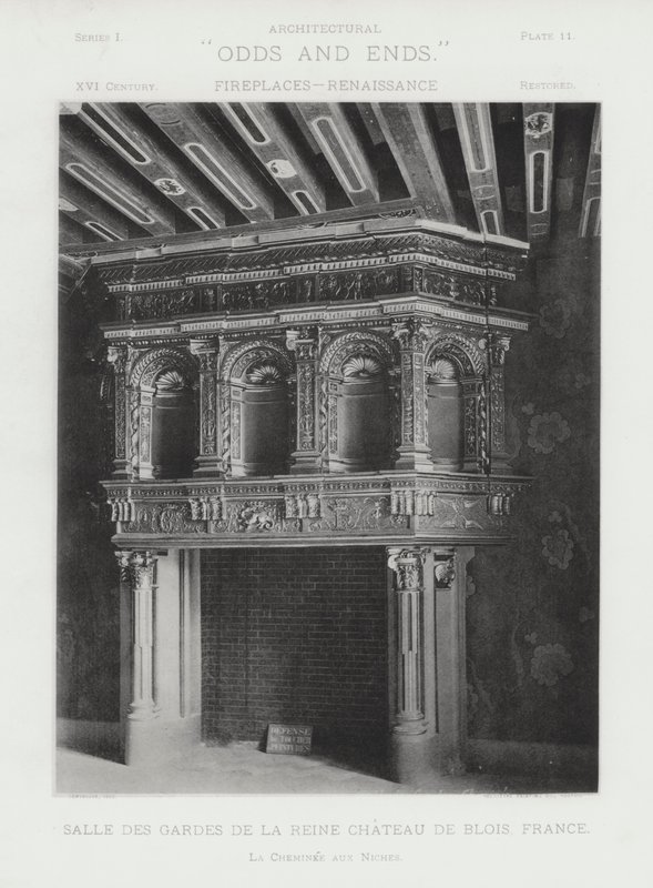 Chimenea: Sala de Guardias de la Reina, Chateau De Blois, Francia de American Photographer (after)