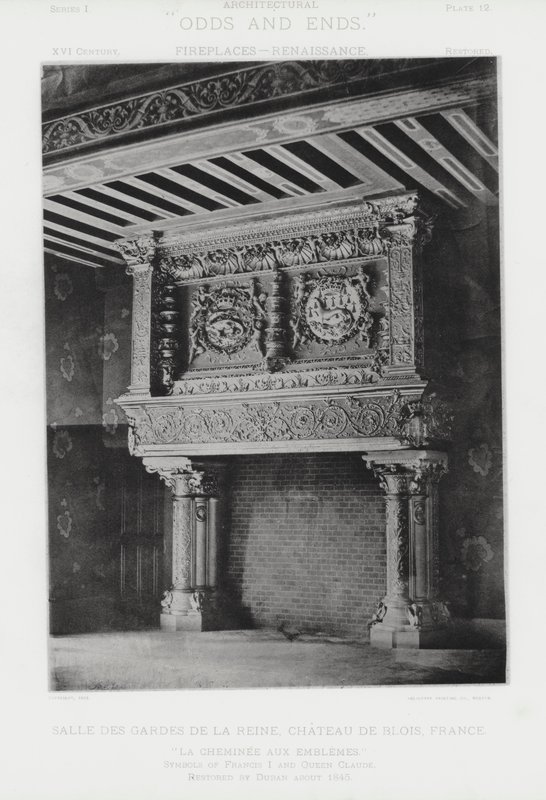 Chimenea: Sala de Guardias de la Reina, Chateau De Blois, Francia de American Photographer (after)