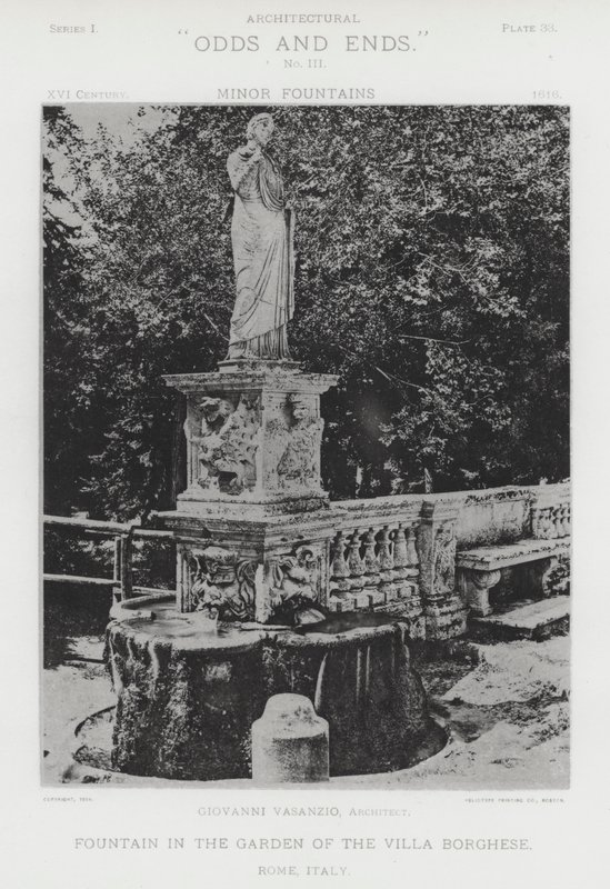 Fuente en el Jardín de la Villa Borghese, Roma, Italia de American Photographer (after)