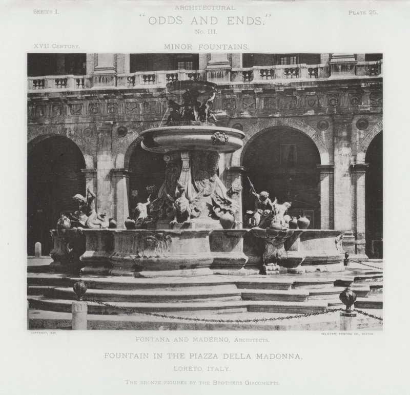 Fuente en la Piazza Della Madonna, Loreto, Italia de American Photographer (after)