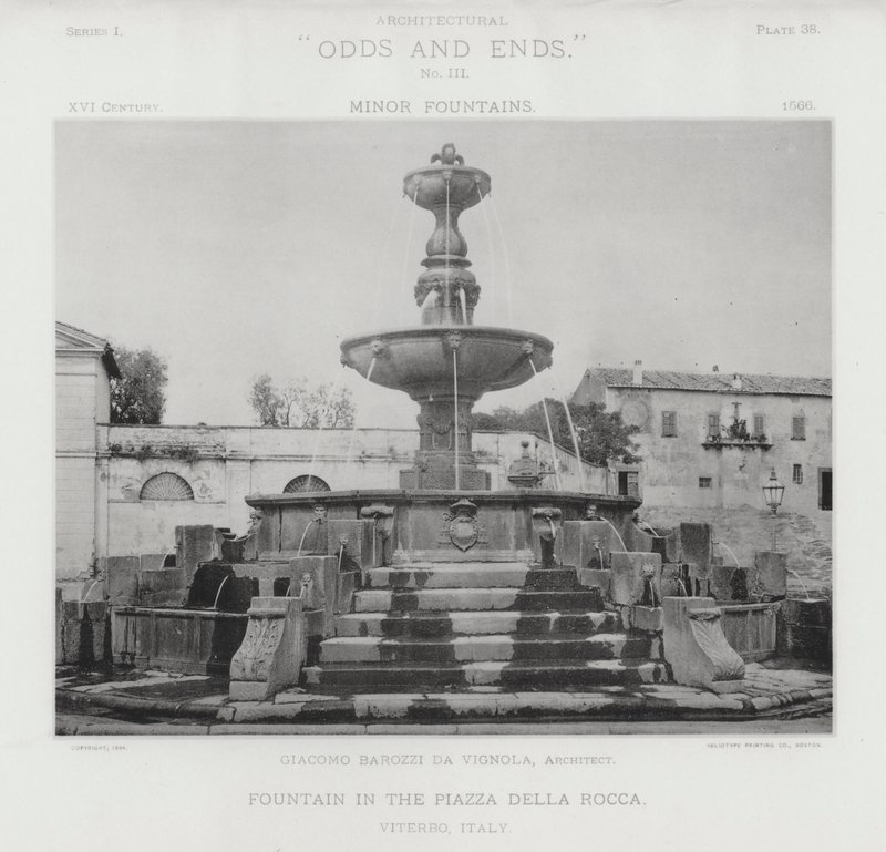 Fuente en la Piazza Della Rocca, Viterbo, Italia de American Photographer (after)