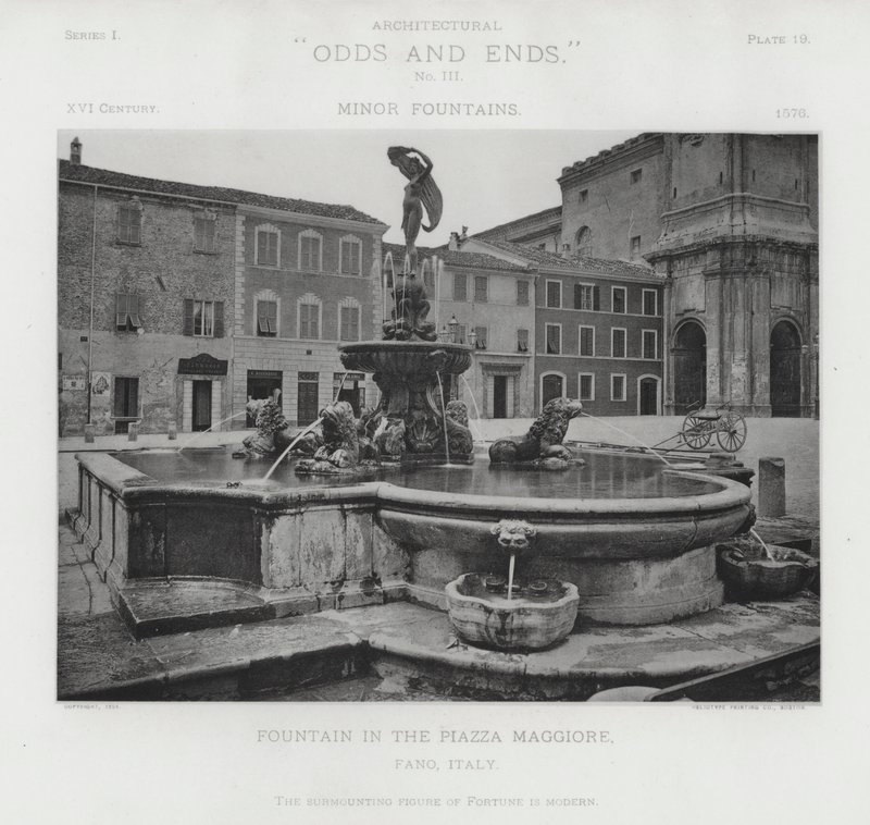 Fuente en la Piazza Maggiore, Fano, Italia de American Photographer (after)