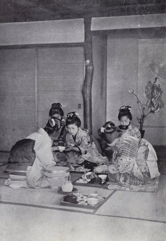 Geishas cenando en una casa de té de American Photographer (after)