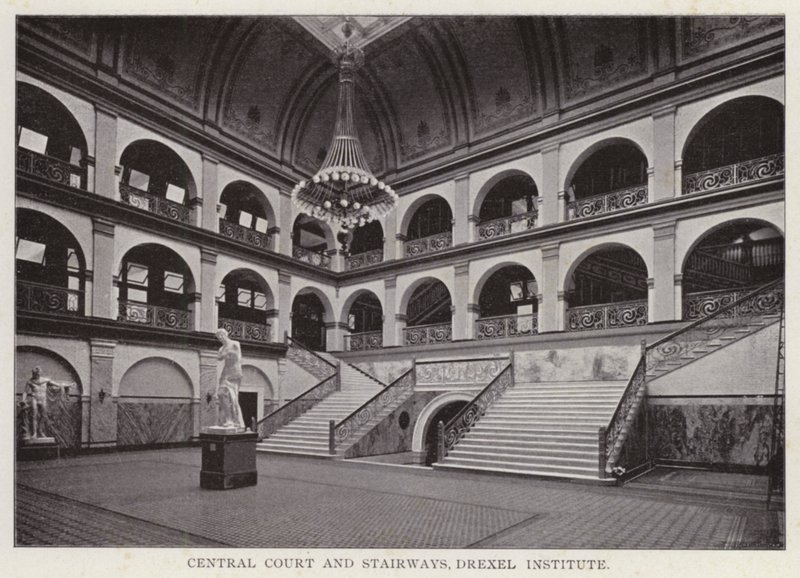 Filadelfia: Corte Central y Escaleras, Instituto Drexel de American Photographer (after)