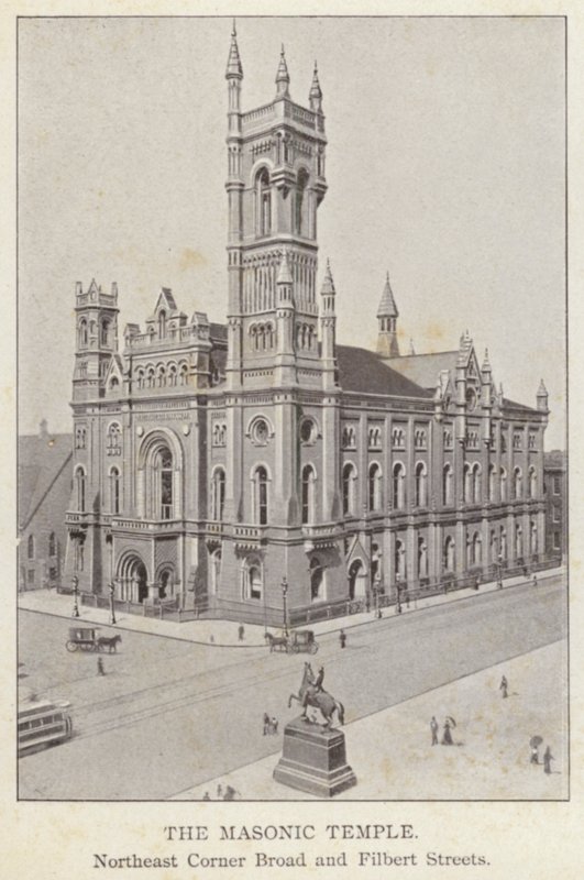 Filadelfia: El Templo Masónico, Esquina Noreste de Broad y Filbert Streets de American Photographer (after)