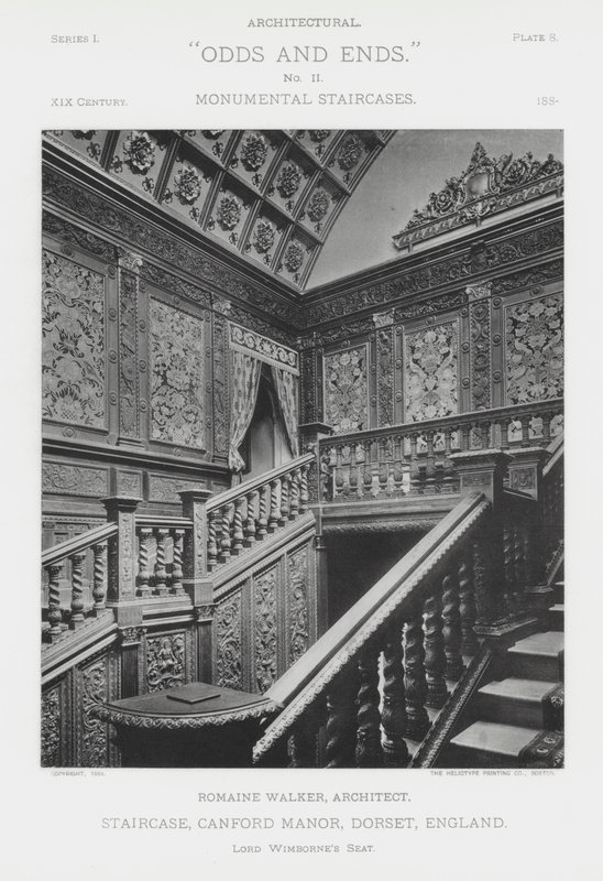Escalera, Canford Manor, Dorset, Inglaterra de American Photographer (after)