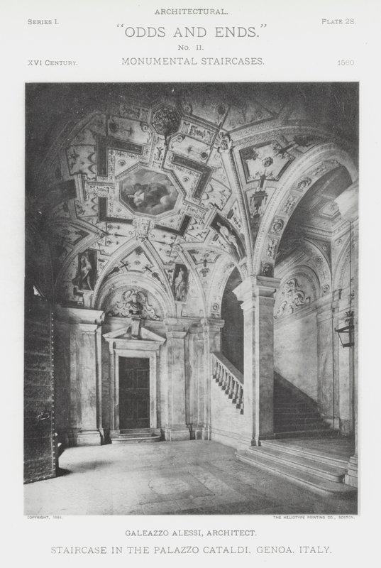 Escalera en el Palazzo Cataldi, Génova, Italia de American Photographer (after)