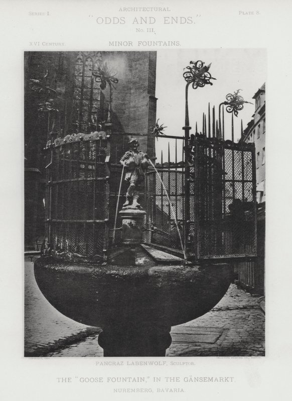 La "Fuente del Ganso," en el Gansemarkt, Núremberg, Baviera de American Photographer (after)