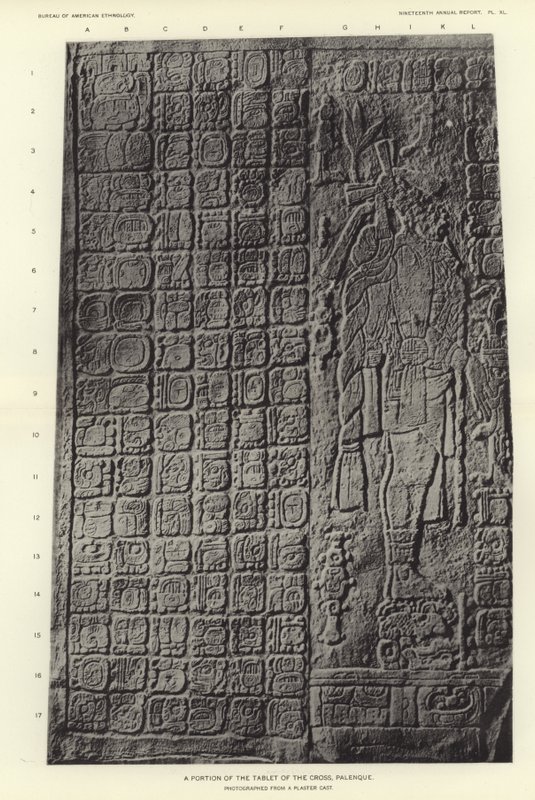Una parte de la tableta de la cruz, Palenque de American Photographer