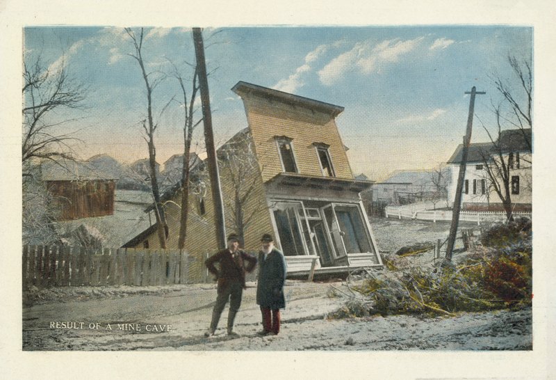 Minería del carbón en Estados Unidos: Resultado del derrumbe de una mina (foto en color) de American Photographer