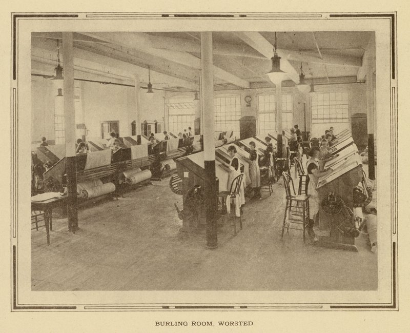 Amoskeag Manufacturing Company: Burling Room, Worsted (foto b/n) de American Photographer