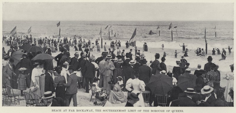 Playa en Far Rockaway, el Límite Más al Sur del Distrito de Queens de American Photographer