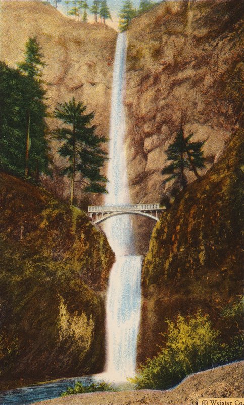 Puente Benson en las cataratas Multnomah (foto en color) de American Photographer