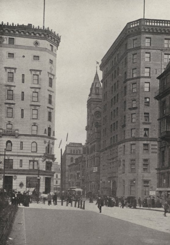 Boston: Templo Masónico, YMCU, Hotel Touraine, Boylston Street (foto b/n) de American Photographer