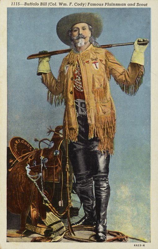 Buffalo Bill, famoso llanero y explorador (1846-1917) (litografía en color) de American Photographer