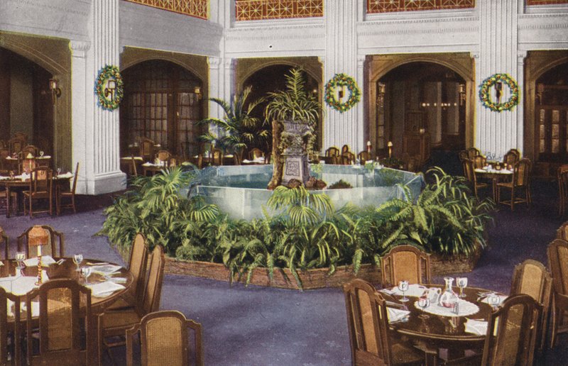 Chicago: Fuente en South Grill Room, Marshall Field and Co (foto en color) de American Photographer