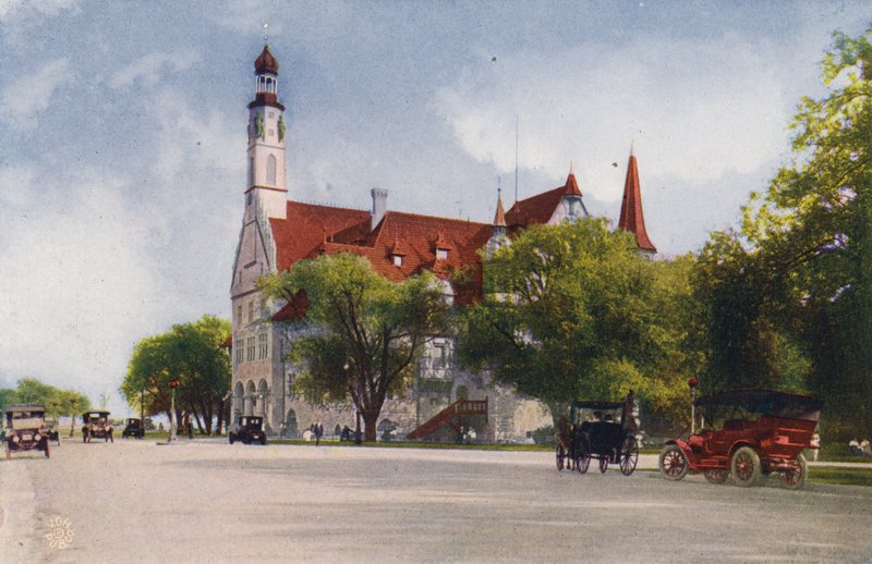 Chicago: German Building, Jackson Park (foto en color) de American Photographer
