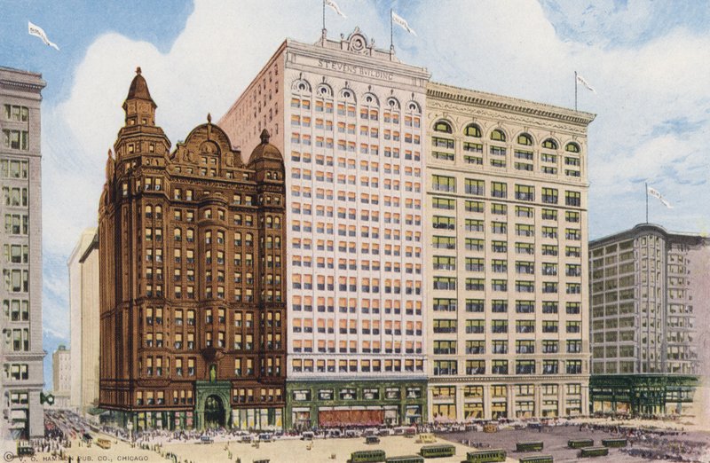 Chicago: Gran sección comercial en State Street (foto en color) de American Photographer