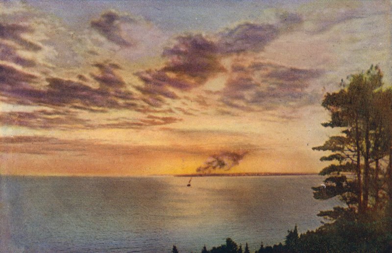 Chicago: Puesta de sol en el lago Michigan (foto en color) de American Photographer