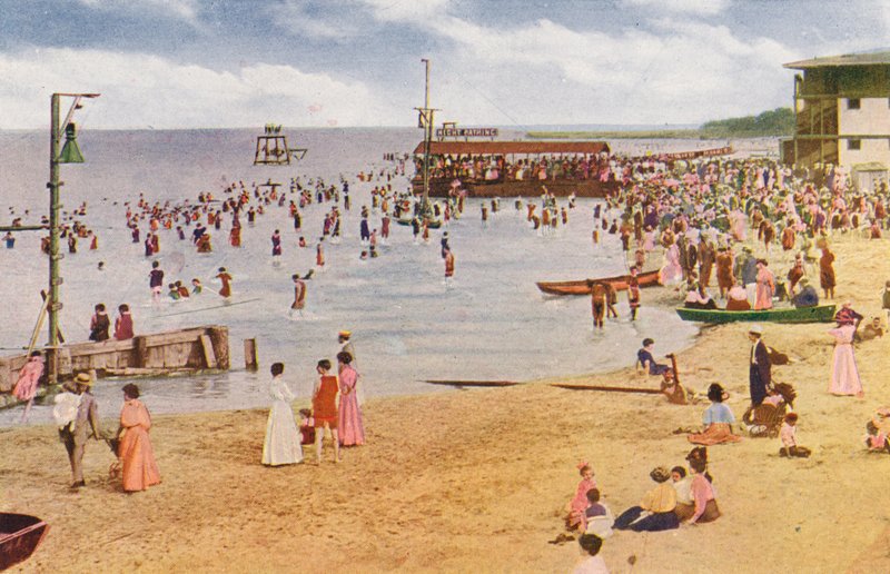Chicago: Playa de baño de Wilson Avenue, North Shore (foto en color) de American Photographer