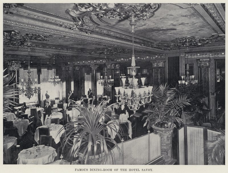 Famoso comedor del Hotel Savoy de American Photographer
